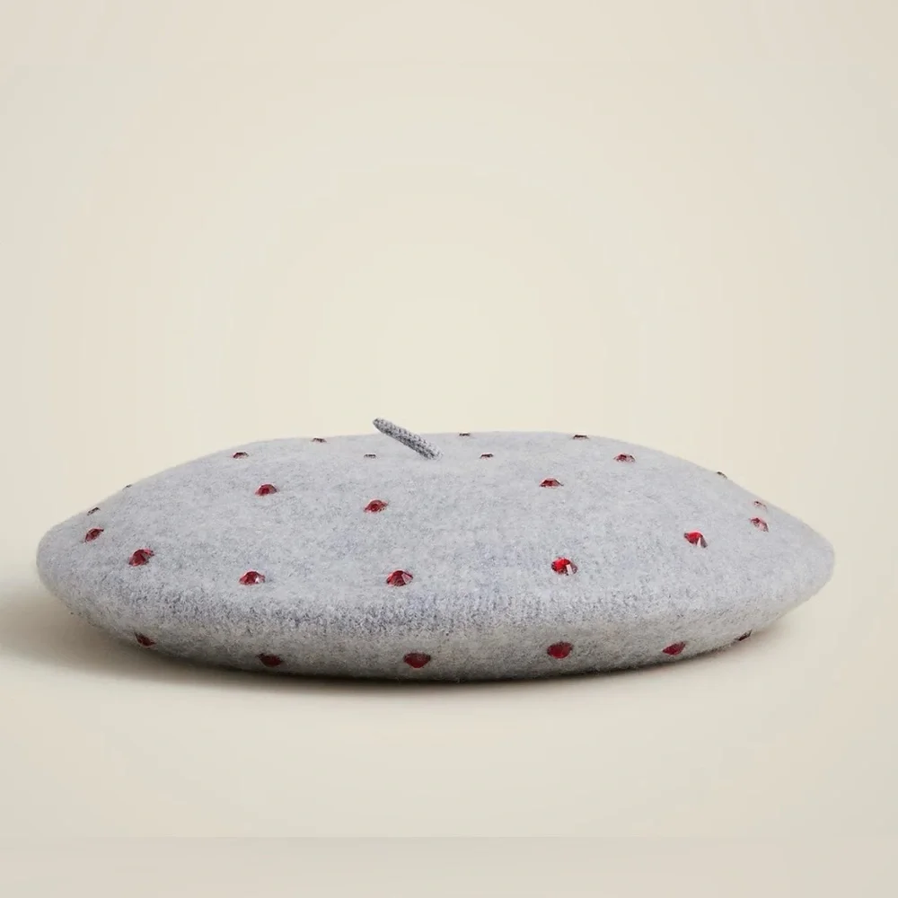 New with tag J. Crew Crewcuts Girls' embellished wool beret